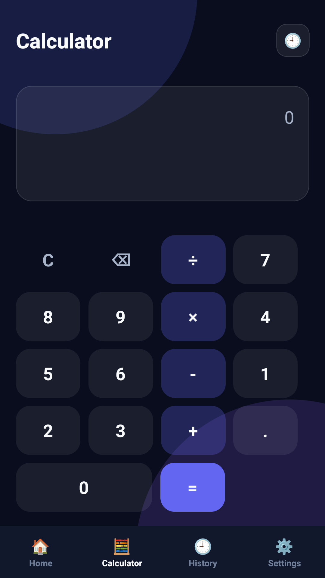 Mind Math Mentor calculator screen